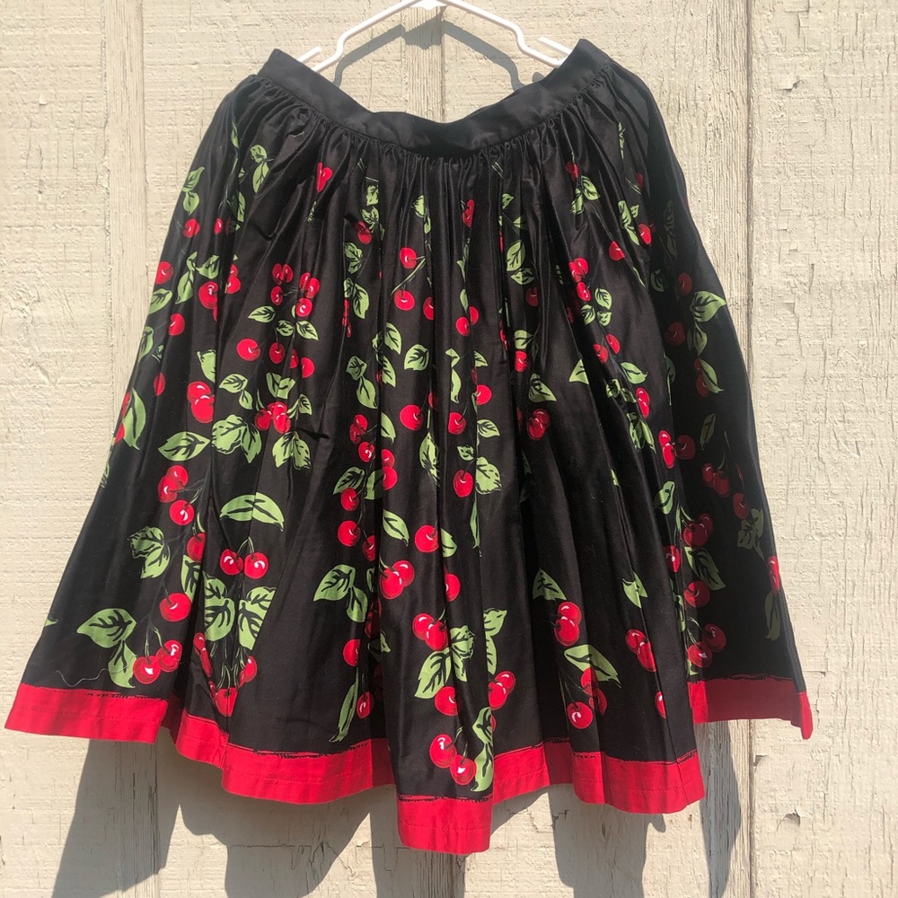 Pinup girl clothing Jenny skirt cherry print XL